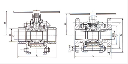 高压球阀结构图