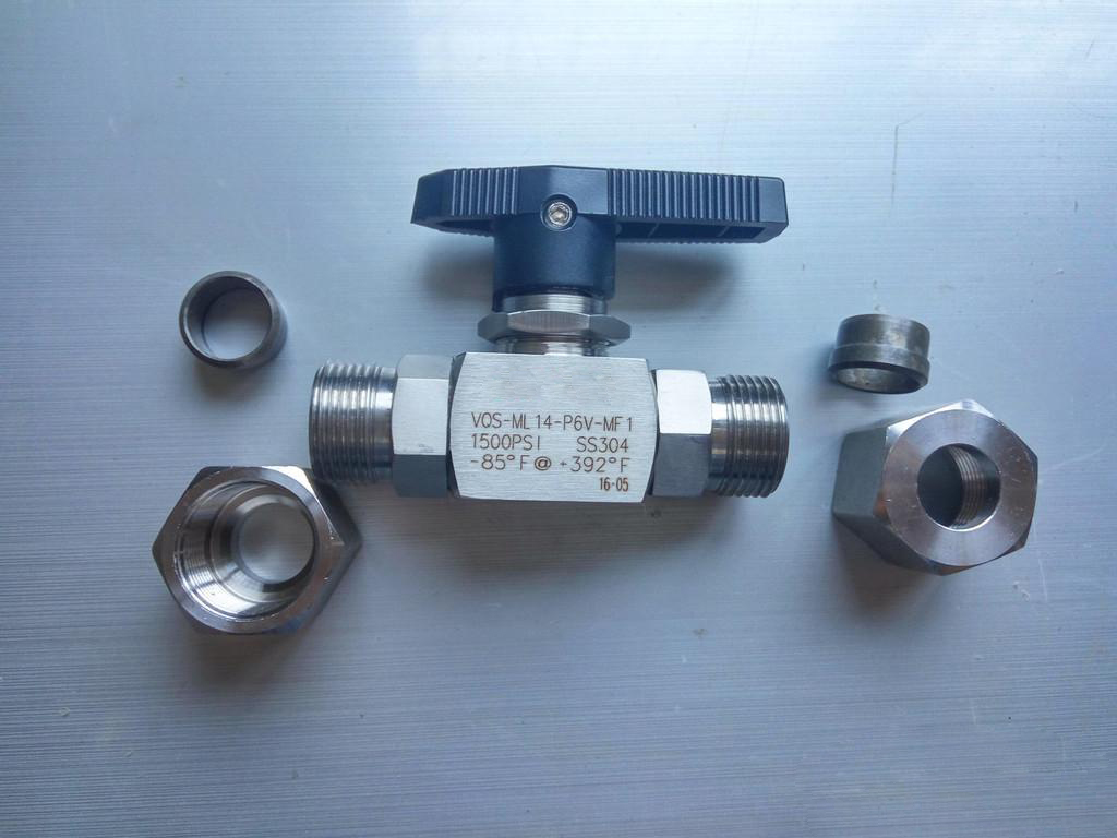 卡套球阀/不锈钢卡套式球阀 Q91F实物图