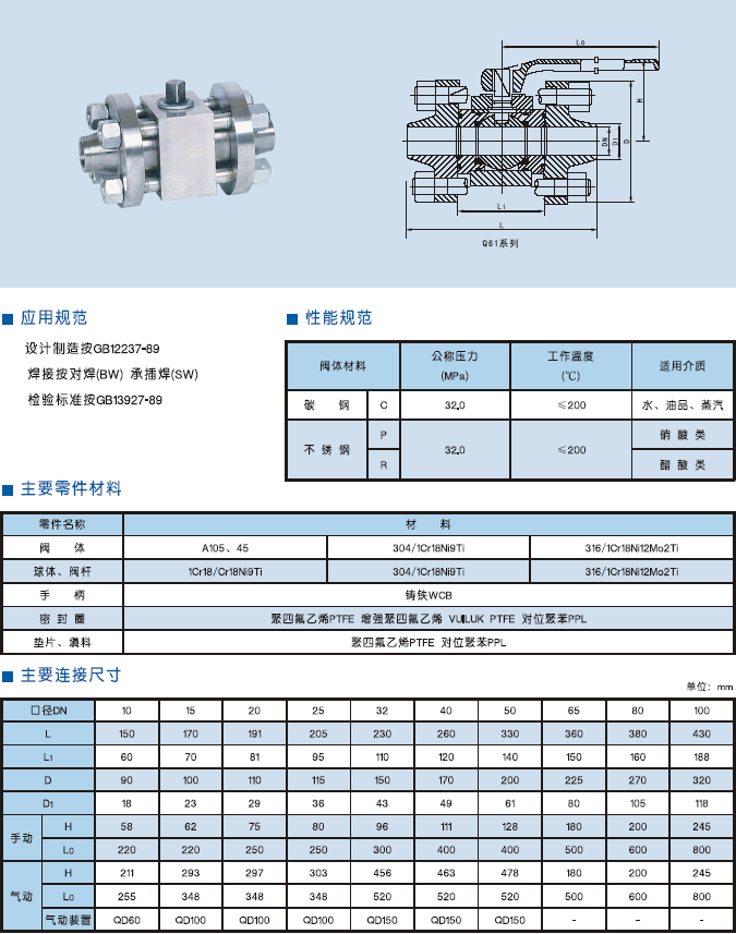 对焊球阀,高压对焊球阀结构图与尺寸表