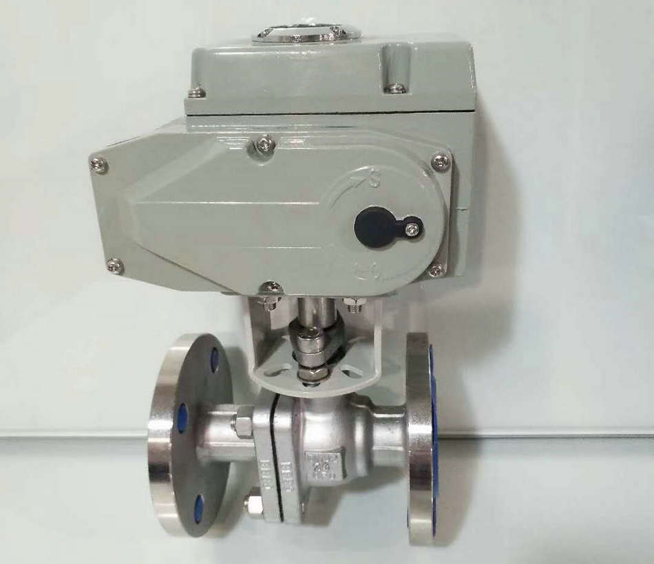 电动切断球阀、电动O型切断球阀实物图